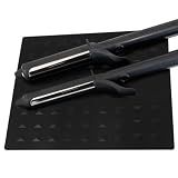 Colortrak Heat-Resistant Styling Station Mat, Silicone, 9" x 11", Black