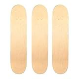 3 PCS Blank Maple Skateboard Decks, 31 x 8 inch 7-Layer Maple Double Tail Skateboard Decks Set of 3