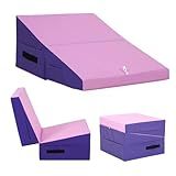 PayLessHere Gymnastics Tumbling Mats Incline Tumbling Mat Folding Gymnastic Tumbling Mat 34"x24" lnch Indoor/Outdoor Exercise Mat Home Gym Yoga Mat with Handle