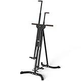 Vertical Climber Exercise Machine for Home Gym with 4 Metal Guide Rails Folding Exercise Climber Cardio Workout Machine 5-Level Heights Stair Stepper Newer Version, Easy to Assemble