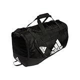 adidas Unisex Defender 4.0 Gym Duffel Bag for Men and Women, Black/White, Medium (66L)