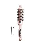 Wavytalk Thermal Brush, Blowout Boost 1.5 inch Heated Round Brush for Blowout Look, Dual Voltage, Pink, Sakura, Tourmaline Ceramic, Negative Ion Technology, 5 Temperature Settings, Less Damage