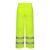 TCCFCCT High Vis Rain Pants Rain Suits for Men Waterproof, Hi Vis Rain Pants for Men Women with Hood, High Visibility Rain Gear Reflective for Safety Work & Outdoor Activities, S-M Yellow P