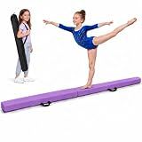 JIMELCN 6FT Purple Folding Gymnastics Balance Beam, Waterproof PVC Beam