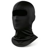 YESLIFE Black Balaclava Ski Mask for Men and Women, Summer Face Mask for Motorcycle Helmets, Dirt Bike Accessories Neck Gaiter, Bandanas