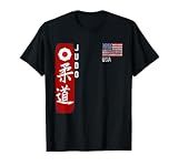 Judo USA American Flag Judoka Dojo Martial Art America Kanji T-Shirt