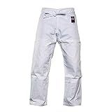 FUJI Sports Brazilian Jiu-Jitsu Gi Pants – Adult BJJ Pants, Flat Drawstring, Reinforced Cotton, For Training & Competition, White, Size, A4