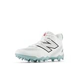 New Balance Kid's FreezeLX V5 Lacrosse Shoe, White/Black, 4 M Big Kid
