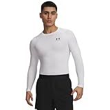 Under Armour Men's Armour HeatGear Compression Long-Sleeve T-Shirt , White (100)/Black, X-Small