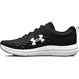 Under Armour Men's Charged Assert 10 Shoes, (001) Black/Black/White, 10.5 X-Wide