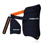 moonwalkr Cricket Thigh Guards 2.0 Lightweight Cricket Guard & Equipment Unisex Thigh Pads for Batter's Height (5'9"-6'2") Safeguarding Both Your Outer and Inner Thighs Blue (Large, Right Hand)