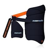 moonwalkr Cricket Thigh Guards 2.0 Lightweight Cricket Guard & Equipment Unisex Thigh Pads for Batter's Height (5'9"-6'2") Safeguarding Both Your Outer and Inner Thighs Blue (Large, Right Hand)