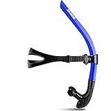 ZIONOR T1 Snorkel Lap Swimming Swimmer Training Diving Snorkeling Comfortable Mouthpiece One-Way Purge Valve for Pool Open Water - Blue