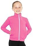 STRETCH IS COMFORT Girl's Warm Up Techno Jacket Raspberry Pink Medium