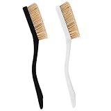 Climbing & Bouldering Brush with Natural Firm Boar's Hair Bristles and Durable Handle, Climbing Chalk Brush Designed for Ultimate Performance on Climbing Wall Indoor or Outdoor (Black&White)