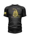 Iron Jiu Jitsu Don't Tread on Me Rash Guard for Men - BJJ No Gi Rash Guard (US, Alpha, X-Large, Regular, Regular, Black)