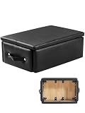 VEVOR Pilates Box for Reformer, 25x17x9 in Pilates Reformers Sitting Box for Exercises, Premium PU and Wood Pilates Equipment Accessory, Improve Strength, Balance, Range of Motion Home Gym, Black