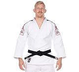 FUJI mens Double Weave Judo Gi, Thick Collar Cotton-Blend Judo Uniform, White, 1