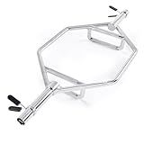 VEVOR Trap Bar Hex Bar, 2-Inch Hex Barbell, 800 LBS Capacity Shrug Bars with Knurled Grips, Weightlifting and Strength Training Equipment, Home Gym for Squats, Deadlifts, Shoulder Presses (Silver)