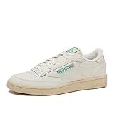 Reebok Club C Vintage Tennis Sneakers for Men, Casual White Mens Shoes, Size 7 to 15, Top-Chalk/Paperwhite/Glen Green, 10
