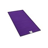 Dollamur 5'x10'x1-3/8" Gymnastics Mat, Purple, Carpeted Mat for Tumbling and Cheerleading, FLEXI-Roll®