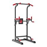 Power Tower Dip Station,Multi-Function Pull Up Adujustable Height Up 85.5" for Home Gym Strength Training Fitness Equipment,400LBS