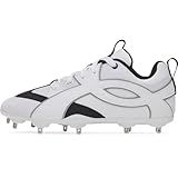 Under Armour Men's Yard Icon MT Baseball Cleats, (100) White/White/Black, 10.5, US