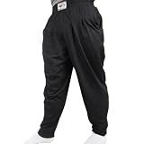Men's Baggy Sweatpants Athletic Pants Bodybuilding, Black, Size M