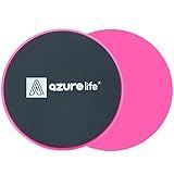 A AZURELIFE Exercise Core Sliders, Dual Sided Exercise Gliding Discs Use on Carpet or Hardwood Floors, Light and Portable, Perfect for Abdominal&Core Workouts