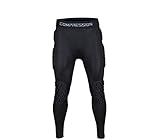 Men's Goalkeeper Padded Pants Bike Trousers Football Protective Gear Set Training Suit for Soccer Rugby Basketball Paintball Hip Protector Pants