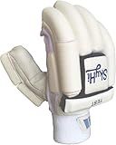 Skyhi Test Cricket Batting Gloves | Lighweight Leather Cricket Batting Gloves for Mens Right Hand and Left Hand Batsman (Right Hand)