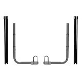 JY PERFORMANCE Boat Trailer Guide-ons, 40"/48" Adjustable, 2PCS Rustproof Electro-Galvanized Steel Trailer Guide ons, Trailer Guides with Black PVC Pipes, for Ski Boat, Fishing Boat, Sailboat Trailer