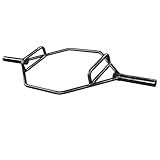 Fitvids Olympic 2-Inch Hex Weight Lifting Trap Bar with Long and Rotating Sleeves, 500-Pound Capacity, Close Style