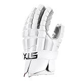 STX LZR Lacrosse Gloves, Small, White, Pair