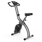 ATIVAFIT Folding Exercise Bike Foldable Fitness Indoor Stationary Bike Magnetic 3 in 1 Upright Recumbent Exercise Bike for Home Workout (Grey)