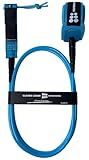 SIXPACK ACTION Classic 6ft/7ft/8ft 7mm Pro Surfboard Leash, Surfing Leash, Leg Rope with Superior Anti-Slip Cuff and Flexible Horn Connector (Blue, 6ft 7mm)