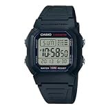 Casio W800H Series | Unisex Digital Watch | Black | 100 Meter Water Resistance | LED Backlight | 1/100 SEC Stopwatch | Dual Time | Multi-Function Alarm | Full Auto Calendar | 10 Year Battery