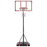 Aidoly Portable Basketball Hoop Outdoor, Adjustable Basketball Hoops Goal System Shatterproof Backboard, Shock Absorbent Rim, Fillable Base for Swimming Pool/Backyard/Driveway
