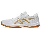 ASICS Men's Upcourt 6 Volleyball Shoes, 11, White/Pure Gold