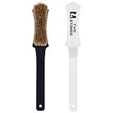 Bouldering Brush with Thick Ultra Durable Boar's Hair Bristles,Perfect Rock Climbing Brushes for Rock Climbing Holds on Climbing Wall as Climbing Chalk Brush Indoor or Outdoor (Black&White)
