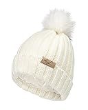 Curly Girl Method Approved Satin Lined Beanie for Women with Pom, Winter Hat for Natural Curls, Curly Hair and Frizz Control