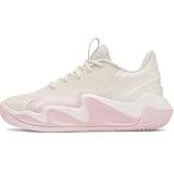 Under Armour Women's Ace Low 2 Volleyball Shoes, (279) Stone/Stone/Prime Pink, 8, US