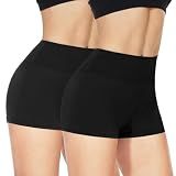 NexiEpoch 2 Pack Biker Shorts for Women - 3"/5"/8" Booty Volleyball High Waisted Black Spandex Shorts for Yoga Dance Workout