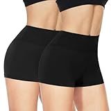 NexiEpoch 2 Pack Biker Shorts for Women - 3"/5"/8" Booty Volleyball High Waisted Black Spandex Shorts for Yoga Dance Workout