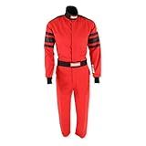 RaceQuip 110013RQP 110 Series 1-Pc Driving Suit SFI 3.2A/1 Red/Black Medium
