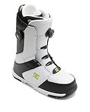 DC Shoes Men's Control BOA Snowboard Boots - Micro-Adjustable Stable Snowboarding Boot with Lightweight Multi-Layer Liner & Molded Insole - White/Black, 10