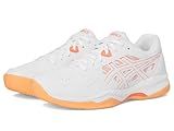 ASICS Women's Gel-RENMA Pickleball Shoes, 8.5, White/Vivid Coral