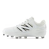 New Balance Men's Fresh Foam 3000 V7 Molded Baseball Shoe, White/Black, 9