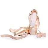 Unpafcxddyig Girls Womens Ballet Dance Toe Shoes Professional Satin Pointe Shoes Slippers,Adult 9,Pink
