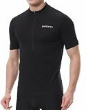 Spotti Men's Cycling Jersey Short Sleeve Half-Zip Bike Shirt, 4 Pockets